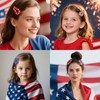 Patriotic Hair Snap Clips for Girls American Flag Hair Barrettes