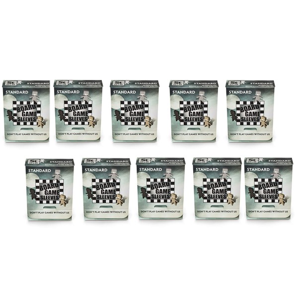 10 Packs Arcane Tinmen Non-Glare Board Game Sleeves 50 ct Standard Size Card Sleeves Display Case