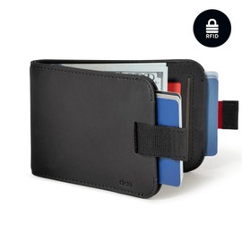 Distil Union Wally Bifold 5.0 Premium RFID Wallet - Slim Bifold Wallet for Men with Titanium Money Clip, Full Grain Leather – Minimalist RFID Card Holder - Holds 14 Cards & 30 Bills - Black