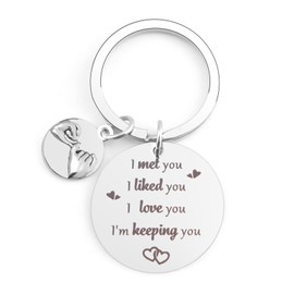 Valentines Gifts for Him, Boyfriend Gifts for Husband, Gifts for Girlfriend, Wife Gifts, Anniversary' Gifts for Her, Drive Safe Keyring Boyfriend, Fiancee Birthday Christmas Presents Keychain