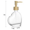 UHEY HOME Glass Soap Dispenser Bathroom, Heart-Shaped 6.7oz Refillable Liquid