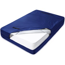 Mattress Bags for Moving and Storage, Heavy Duty Twin Mattress Bag with 4 Strong Handles, 100% Waterproof Mattress Cover/Protector for Moving Twin Size, Reusable Thick Tarp, Black