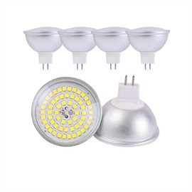 CIKAMIO 6-Packs Mr16 Led Spotlight Bulb Gu5.3 Bi-Pin 12v 6w Non-dimmable Low Voltage 480lm 6000K Cool White 50W Halogen Bulb Replacement for Landscape Tracking Light (Cool White 6000k)