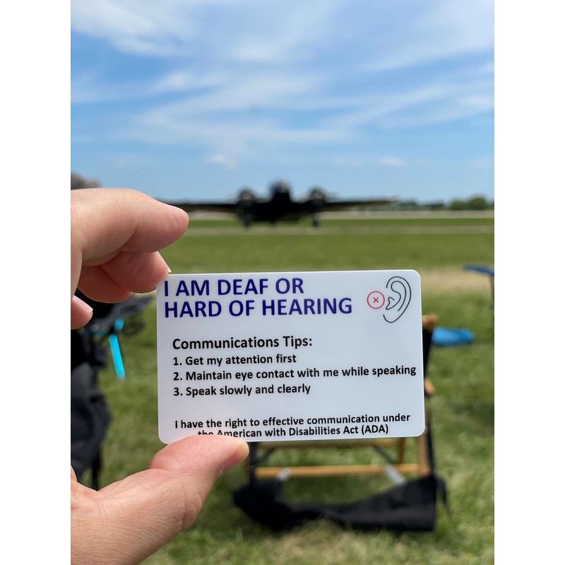 Hard of Hearing Deaf Awareness Hearing Impairment Wallet Card and