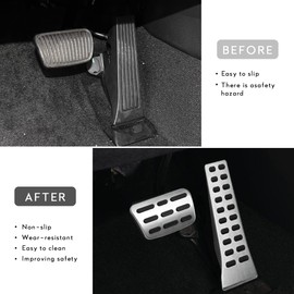 DLOVEG Brake Gas Pedal Covers Compatible for 2018-2022 Kia Sportage Accessories for 2018-2022 Stinger 2016-2022 Tucson Sonata Anti Slip Foot Pedal for Sportage 2022 Automatic Transmission