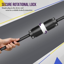 ENERLITES NEMA L14-30R Locking Connector for Generator, Twist Lock Female Plug, 30 Amp, 125/250 Volt ,3 Pole, 4 Wire Grounding, Industrial Grade Heavy Duty, UL Listed, 66492-BK, Black, 2 Pack