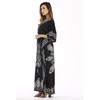 Riviera Sun Caftán Caftans para Mujer, Negro, XL