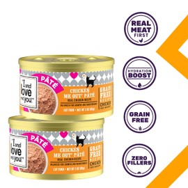 I AND LOVE AND YOU Wet Cat Food - Chicken Me Out Pâté - Chicken Recipe, Grain Free, Filler Free, 3oz Pack of 4 Cans