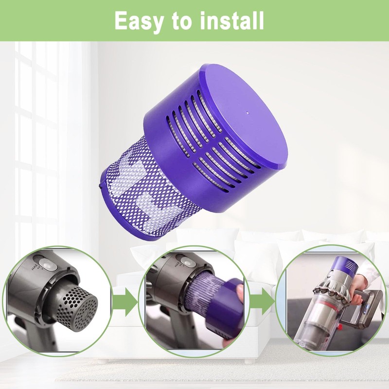2 Pack V10 Filters Replacement for Dyson Cyclone V10 Absolute,