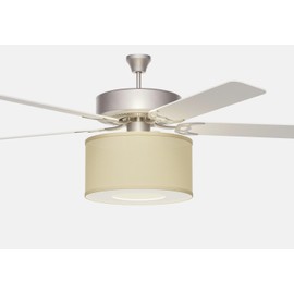 FANTASTIC SHADE CLIPS Ceiling Fan 100% Linen Shade DIY Bundle + Patented Adapters & FREE Diffuser, Fits 98% of Fan Light Kits (*YOU MUST CHECK FOR COMPATABILITY BEFORE PURCHASING*) Golden Mocha