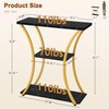 Hoctieon 3 Tier Console Table with Open Wood Shelves, Decorative