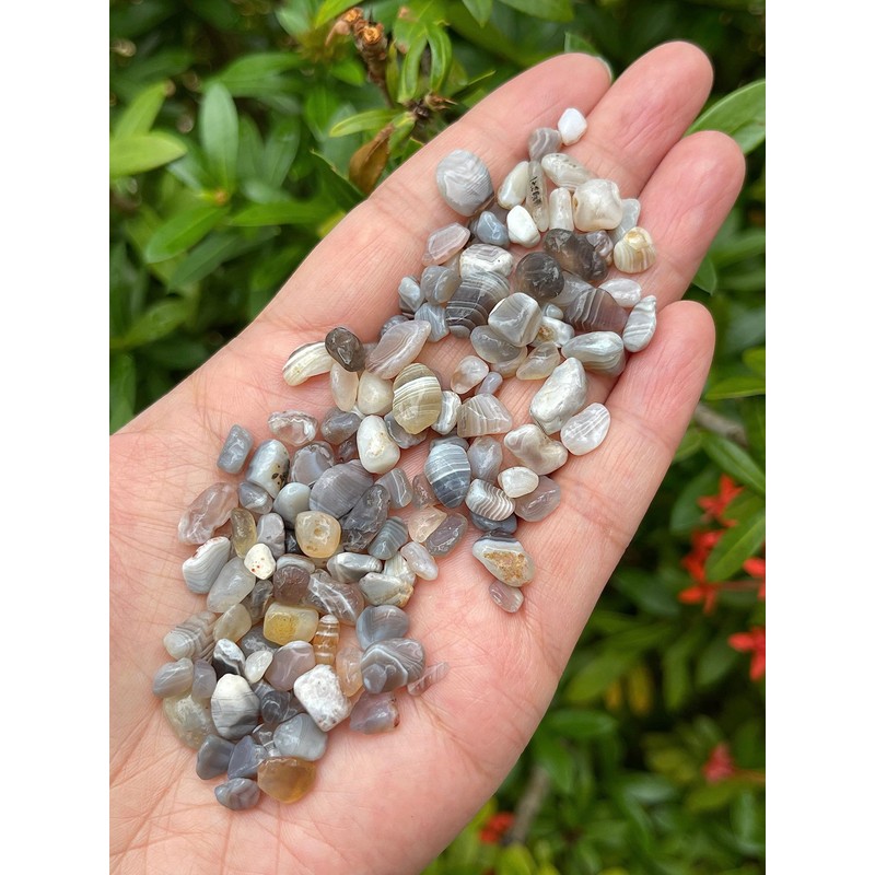 Botswana Agate Chips – Natural Mini Botswana Agate Stones, Crushed