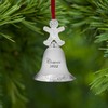 Wallace 2022 Silver-Plated Grande Baroque Bell Ornament w/Gingerbread Man Finial,