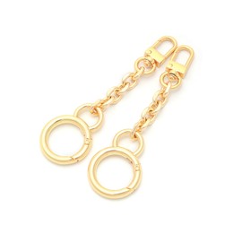 NEXT FASHION Bag Charm Bag Strap Extender Gold Metal Accessory [Set Of 2 Pieces] For Women Handbag - 9mmMiniRoloSmall 4.5"