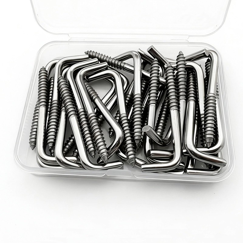 IDEALSV 304 Stainless Steel Screw in Hooks 2 Inch 7