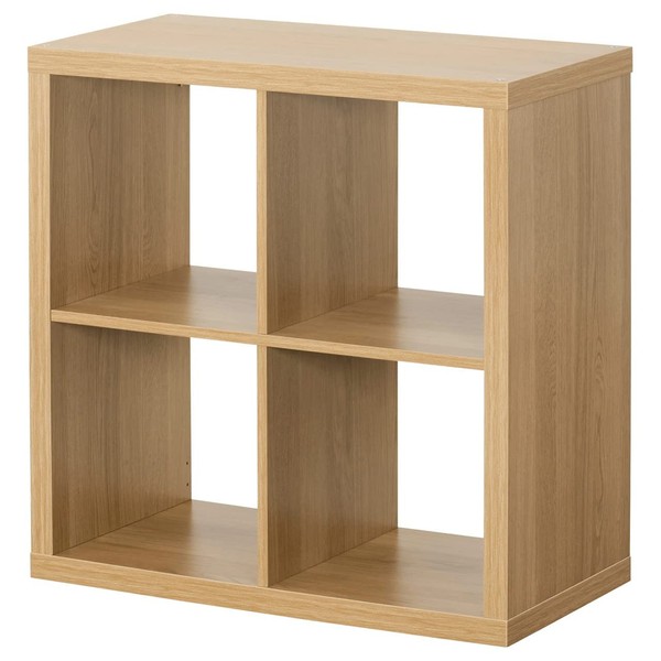 Ikea KALLAX Shelving unit, larger storage solution, (oak effect, 77x77)