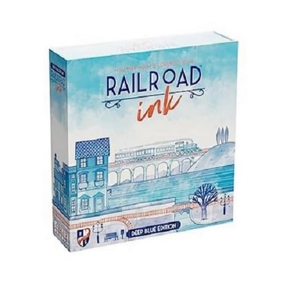 Horrible Guild Railroad Ink: Blazing Red Edition - Roll Dice and Draw Railways and Routes, 7 Rounds to Expand Your Rail Map - Expansion Dice Included, Plays with 1-6 players, 20-30 mins, Ages 8 & Up