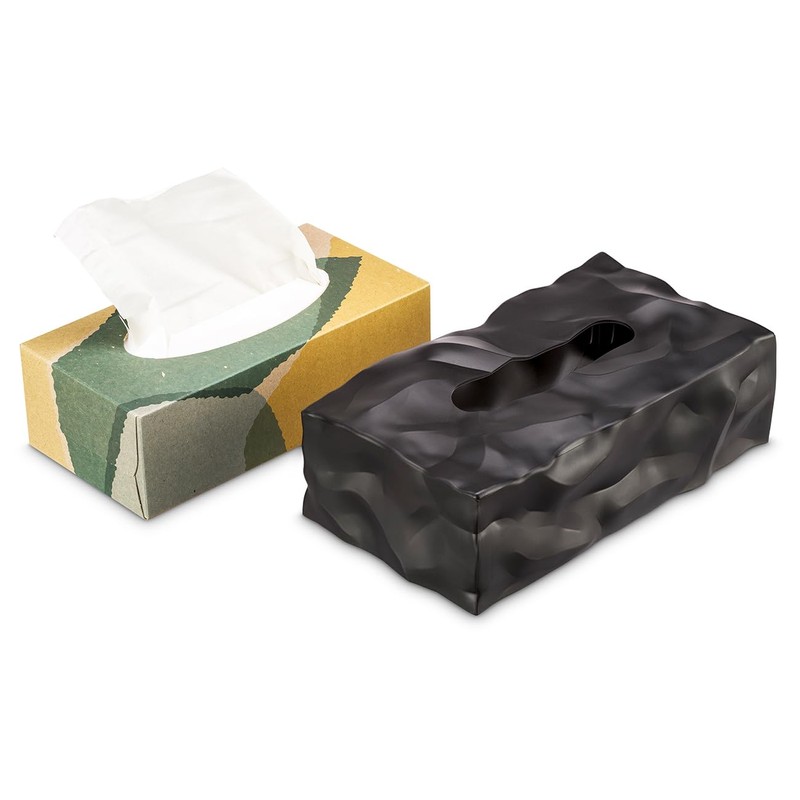Essey 14414 Wipy II Tissue Box Cover, Black