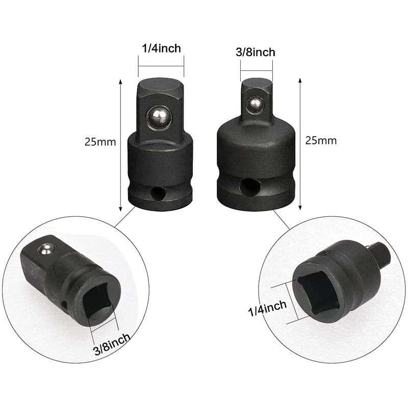 Impact Socket Adaptor Set, Wrench socket adapter set, 6 Pcs