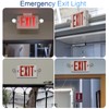 GZRUIYANG Exit Sign with Emergency Lights Red, LED Emergency Exit