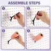 Xuhal 24 Pack Pegboard Spool Hooks for 1/4" Pegboard Organizer