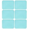 Pyrex 7210-PC Sun Bleached Turquoise Plastic Rectangle Replacement Storage Lids