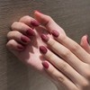 Purple Berry Handmade Nail Tips - Coffin Egg / 퍼플