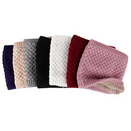 COLLBATH Chunky Thick Knit Neck Circle Scarf for Unisex Soft Cozy Winter Neck Warmer for Adults Teens and Boy Girl Khaki Family and Friends