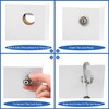 AOTWSEN Cabinet Cam Lock Set - 1-1/8" Chrome Zinc Alloy