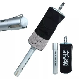 Mobile Pro Shop 2 Pack Golf Ball Shag Bag with Aluminum Tube – Easy Pickup Zippered Bag USA-Made