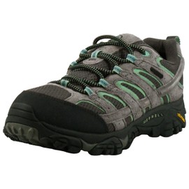 Merrell Women's Moab 2 Waterproof Hiking Shoe, Drizzle/Mint, 9 W US