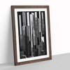 Monochrome City Skyline Abstract No.4 Framed Print for Living Room