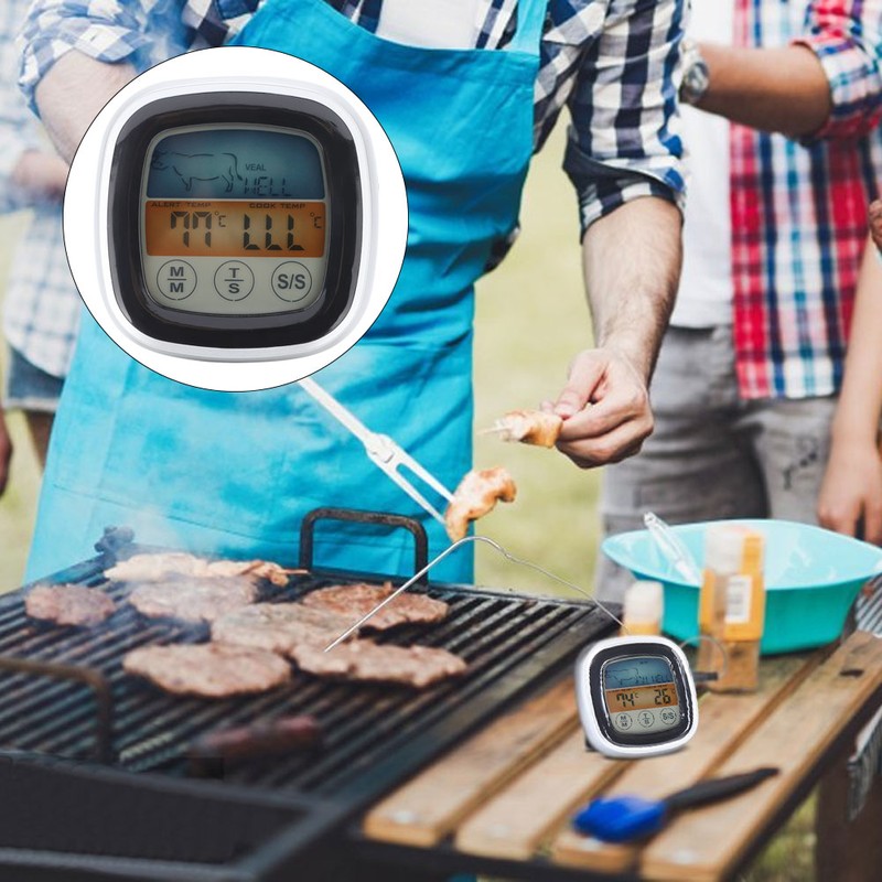 Touchscreen Electronic Thermometer Digital BBQ Oven Cooking Meat Thermometer for