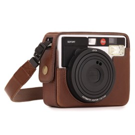 MegaGear Leather Case for Leica Sofort Instant Camera, Brown, Case