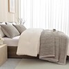 CozyTide 100% Cotton King Size Quilt(110x98 Inch),Dark Khaki Lightweight Waffle