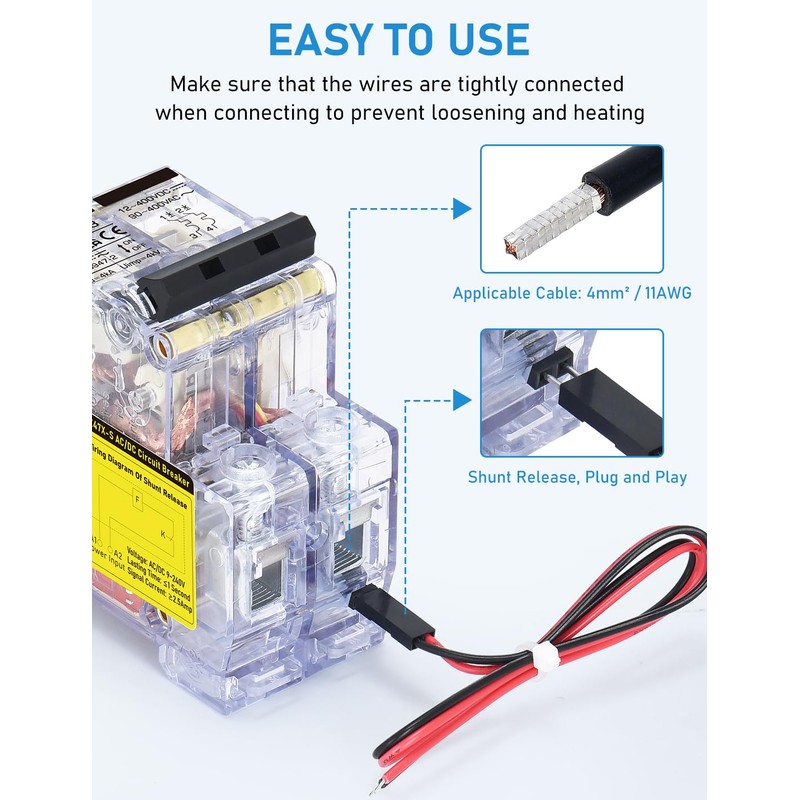 DIHOOL 30A DC Circuit Breaker with Remote Control, 12V-400V DC