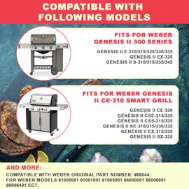 DcYourHome Foldable 66044 Warming Rack for Weber Genesis II GS4 300 Series Genesis 2 E-310 S-310 E-330 E-315 S-315 S-335 Grill Parts Stainless Steel Upgrade Warming Rack for Weber Genesis 2 GS4 Grates