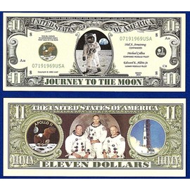 American Art Classics Apollo 11 Commemorative Million Dollar Bill Limited Edition Collectible Novelty Dollar Bill in Currency Holder - Best Gift
