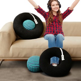 FARENFA Ultra-Soft Music Gramophone Records Stuffed Pillow for Music Lovers,Retro Vintage Vinyl Record Plush Decor Cushion for Home/Sofa/Bed(15.7'')