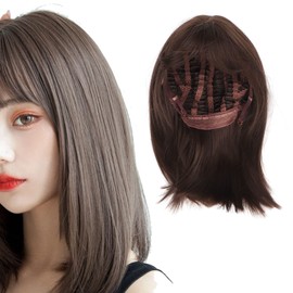 Short Hair Wig for Women, Brown Synthetic Short Wig for Women, Straight Wig, Adjustable Buckle, Short, Straight Lace Closure, Bob Wig for Women