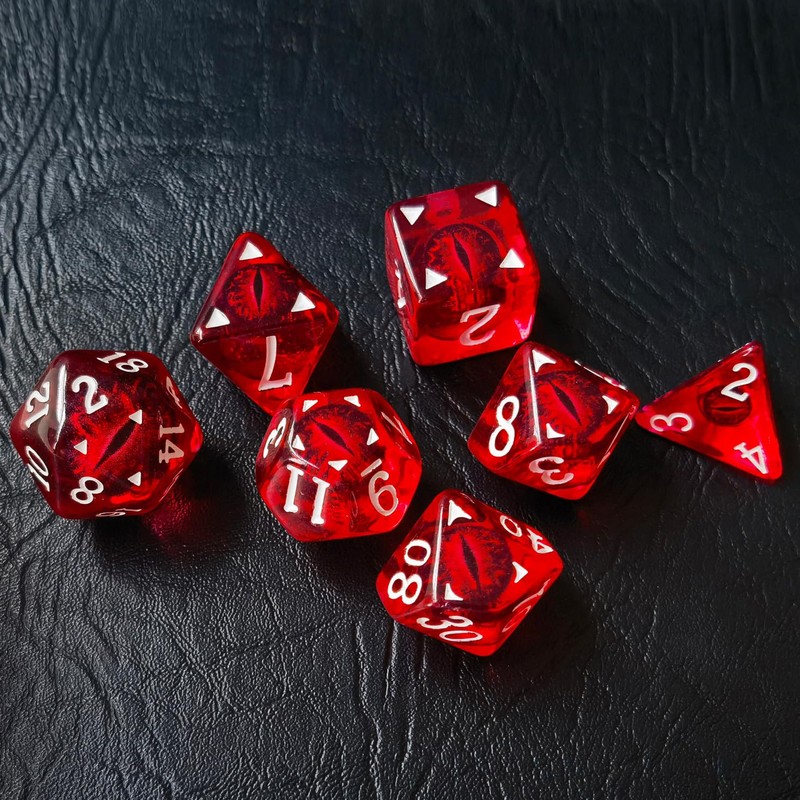 Bescon Dragon Eye RPG Dice Set of 7 Dragon Eye