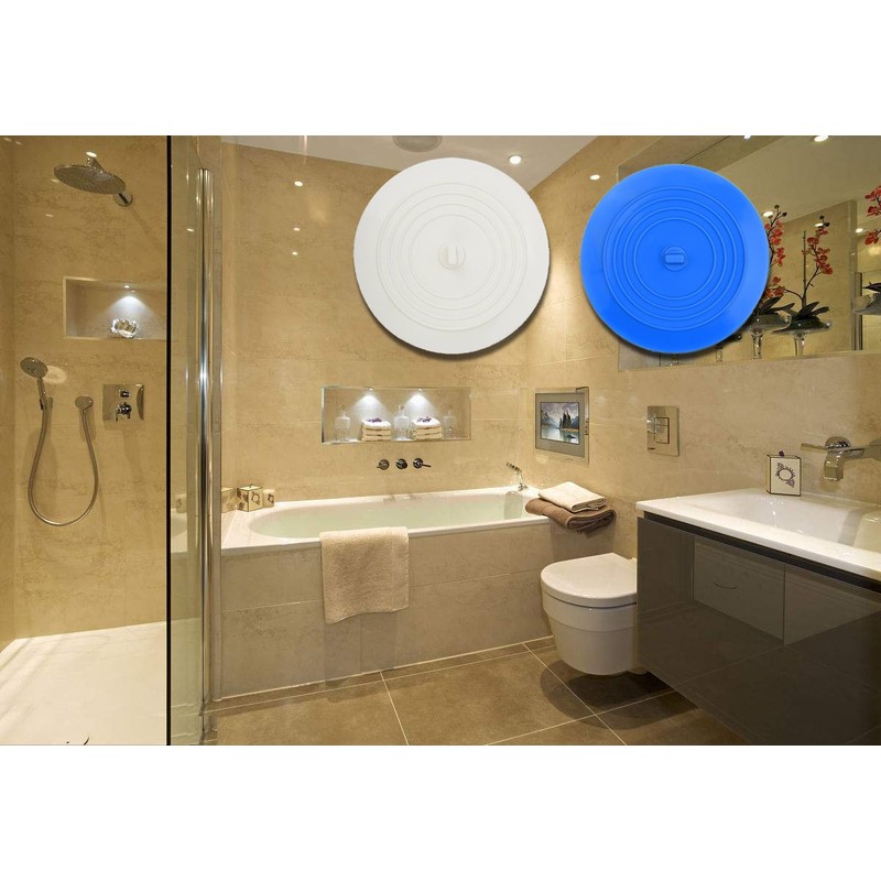 V-TOP Tub Stopper 2 Pack, 6 inches Large Silicone Drain
