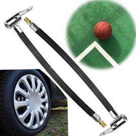 ZoeTekway Pack of 2 23.5 cm Car Inflator Hose, Tyre Inflator Hose, Car Valve Adapter, Car Tyre Air Filling Hose, Replacement Hose for Inflating Car Tyres