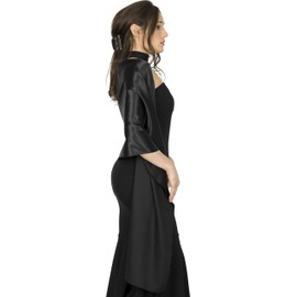 BlackButterfly Satin Shawl Bridesmaid Wedding Wrap Scarf (Black, 19W / 95L)