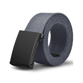 LXMY Belts for Men,Work Belts for Men,Mens Adjustable Canvas Fabric Nylon Golf Belt Fits Anywhere(Grey)