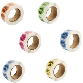 Operitacx 500 Pieces/roll White Stickers for Retail Small Sticky Labels Price Tags Supermarket Price Stickers Easy Peel Off