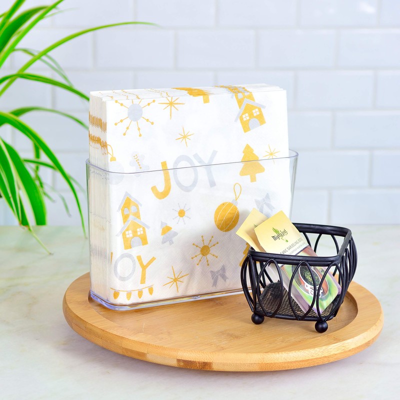 Youngever 2 Pack Re-usable Clear Plastic Napkin Holders