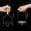 VOOVAO 2 Pcs Potato Mashers,304 Stainless Steel Potato masher,Potato Smasher