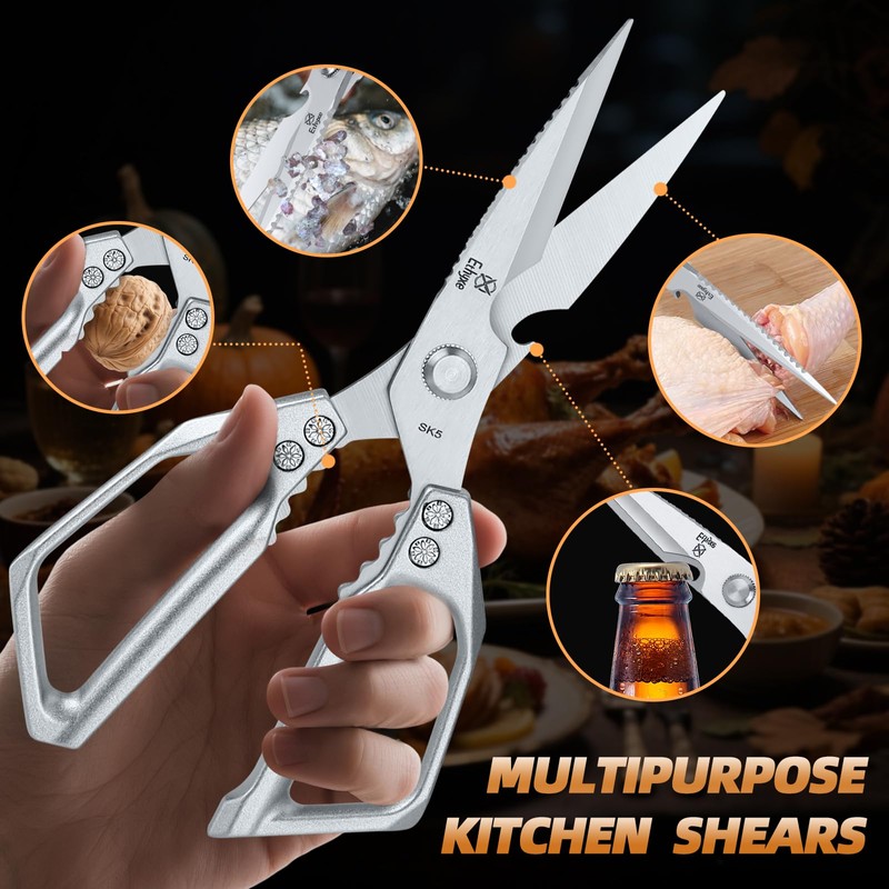 Ethyxe Kitchen Scissors All Purpose - Heavy Duty Poultry Shears,