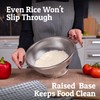 PriorityChef Premium Stainless Steel Colander for Kitchen, Durable Rice and